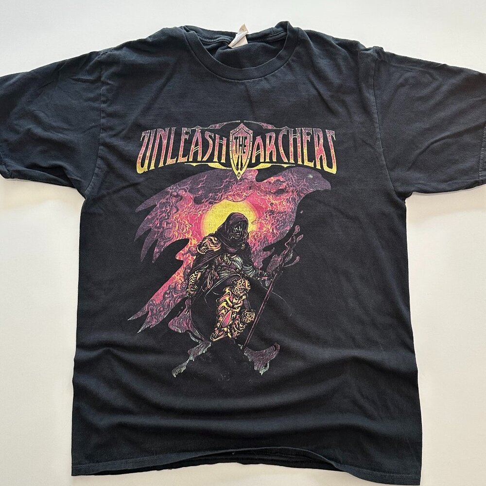 Unleash the Archers Vintage Graphic T-shirt Port & Company Black Medium Vintage